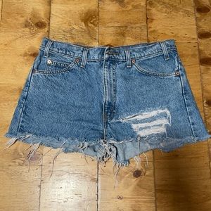 BOGO FREE Levi’s 505 W34 distressed denim shorts
